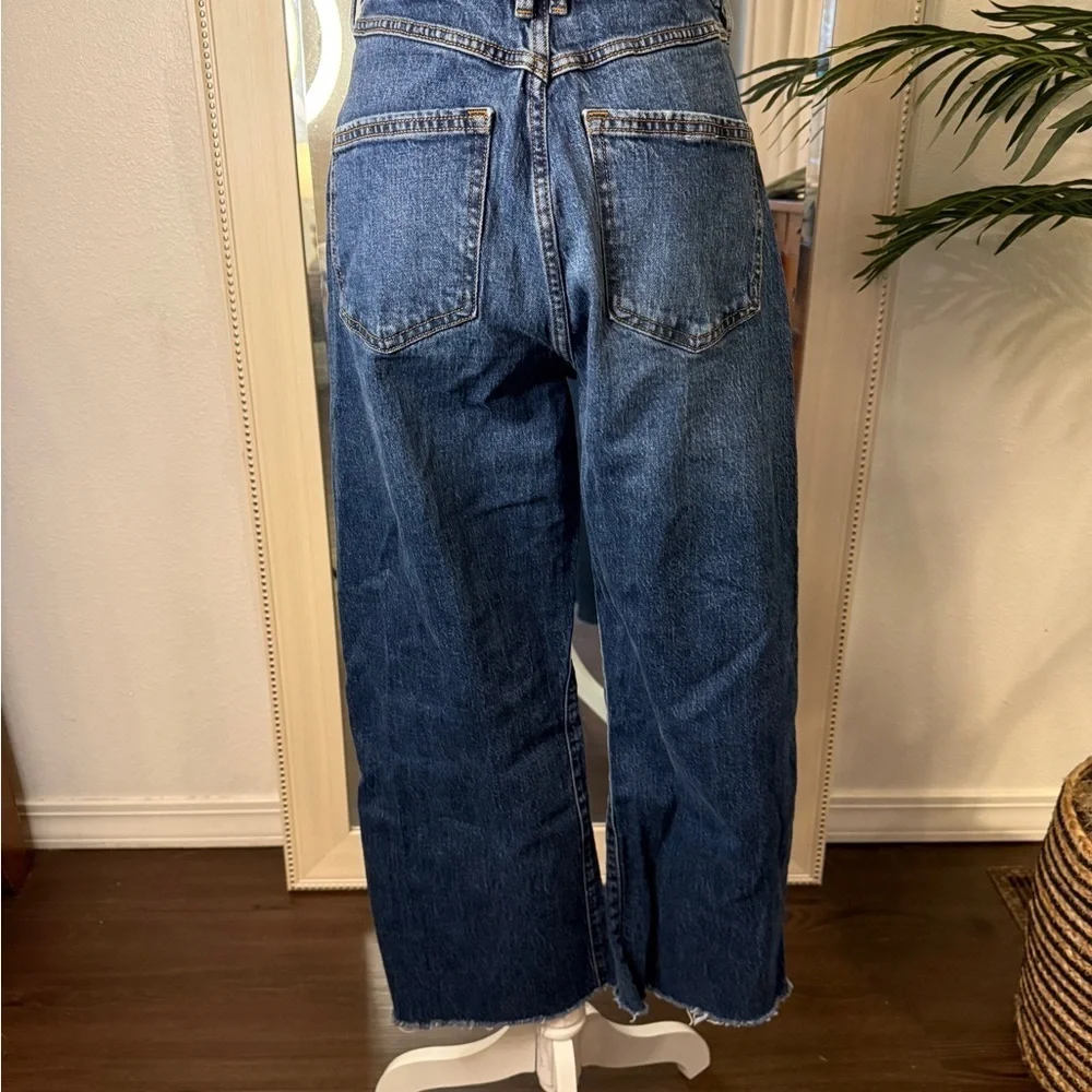 Forever 21 Dark Blue Denim Wide Leg Jeans